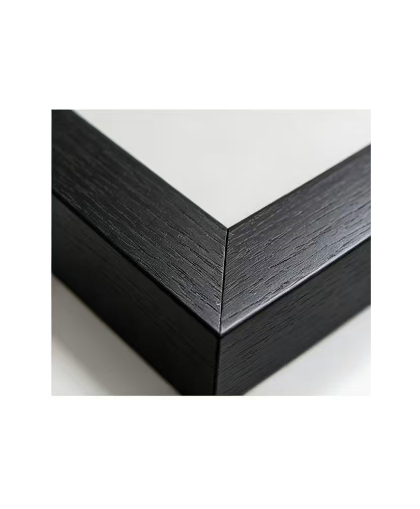 Marco con profundidad 10x15 cm  -  30x40cm ( Blanco - Negro madera con paspartu)
