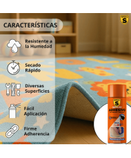 SPSIL Spray Adhesivo Pegamento en Spray Multiusos Permanente al Secarse Resistente a la Humedad, 400ml - Paquete de 1