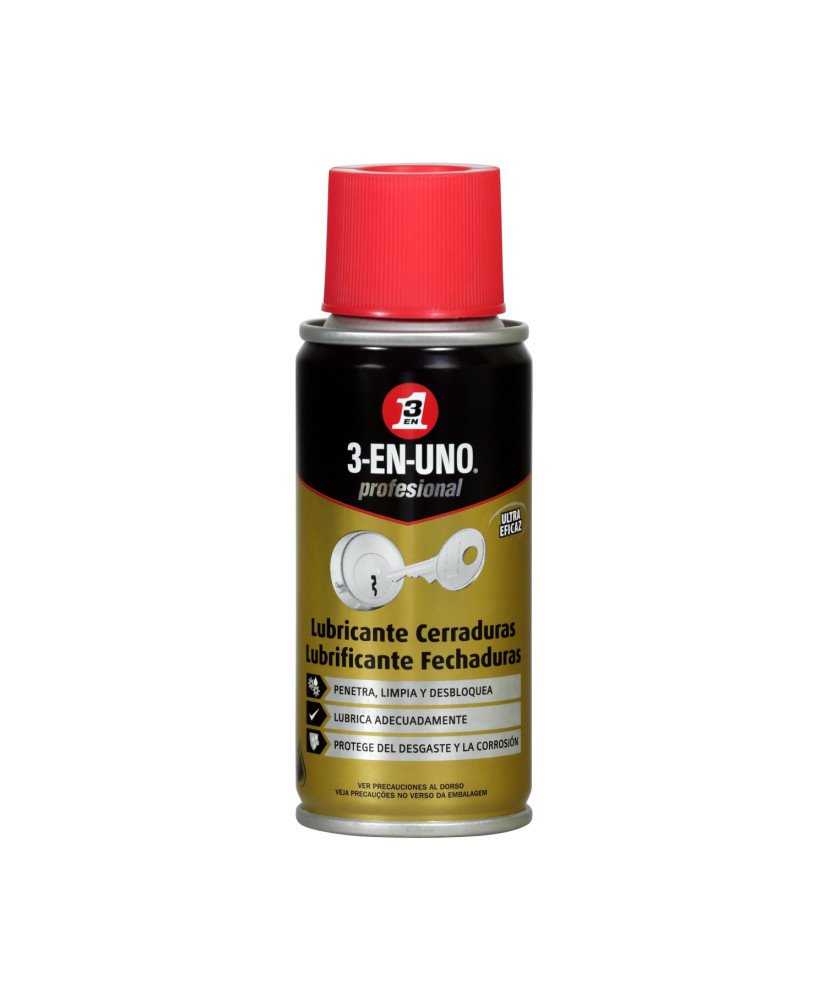 Spray 3-En-Uno Profesional Lubricante cerraduras 100 ml