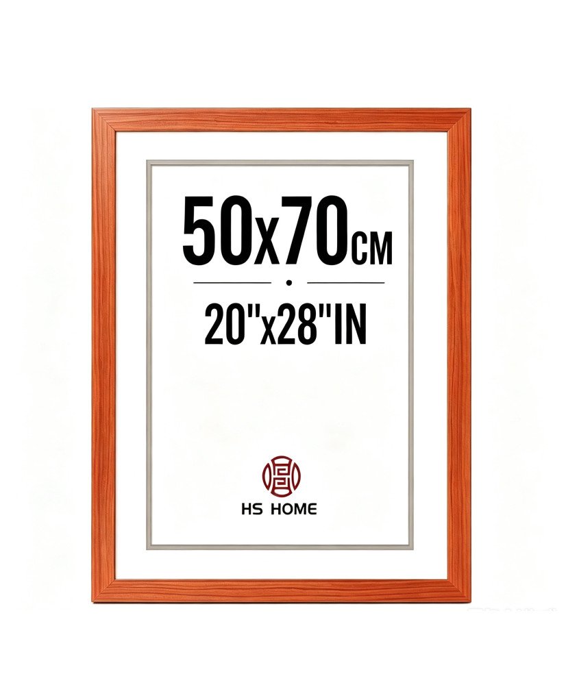 Marco De Foto 50x70cm (Cerezo) Hecho De Madera, Ancho De Moldura 2cm