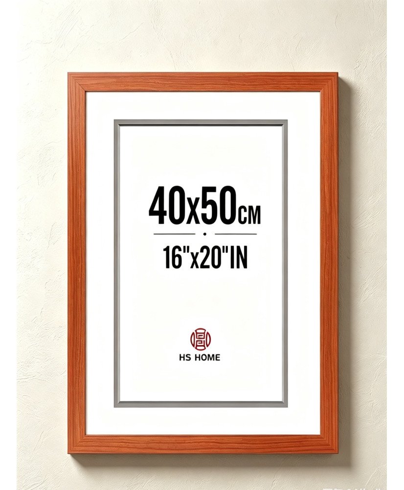 Marco de Foto 40x50cm (Cerezo) MOD-254 Hecho de Madera, Ancho de moldura 2cm