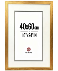 Marco de Fotos MOD-254 Hecho de Madera, (Dorado, 40x60cm)