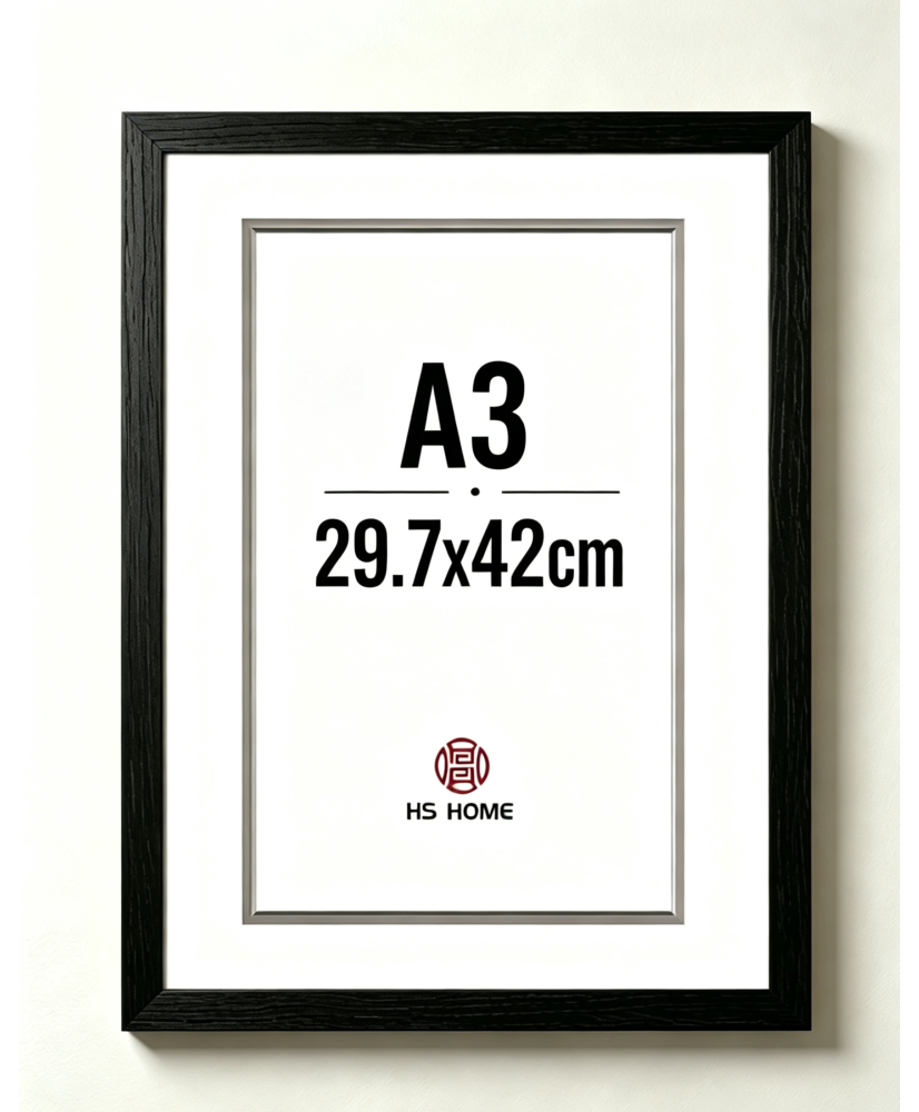 Marcos Diplomas A3( 29.7 x 42cm ) Pared (Negro)