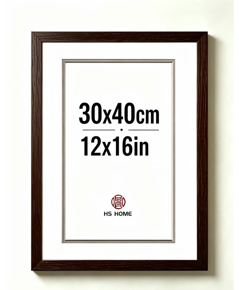 Marco de Foto 30x40cm (Wengué) MOD-254 Hecho de Madera, Ancho de moldura 2cm