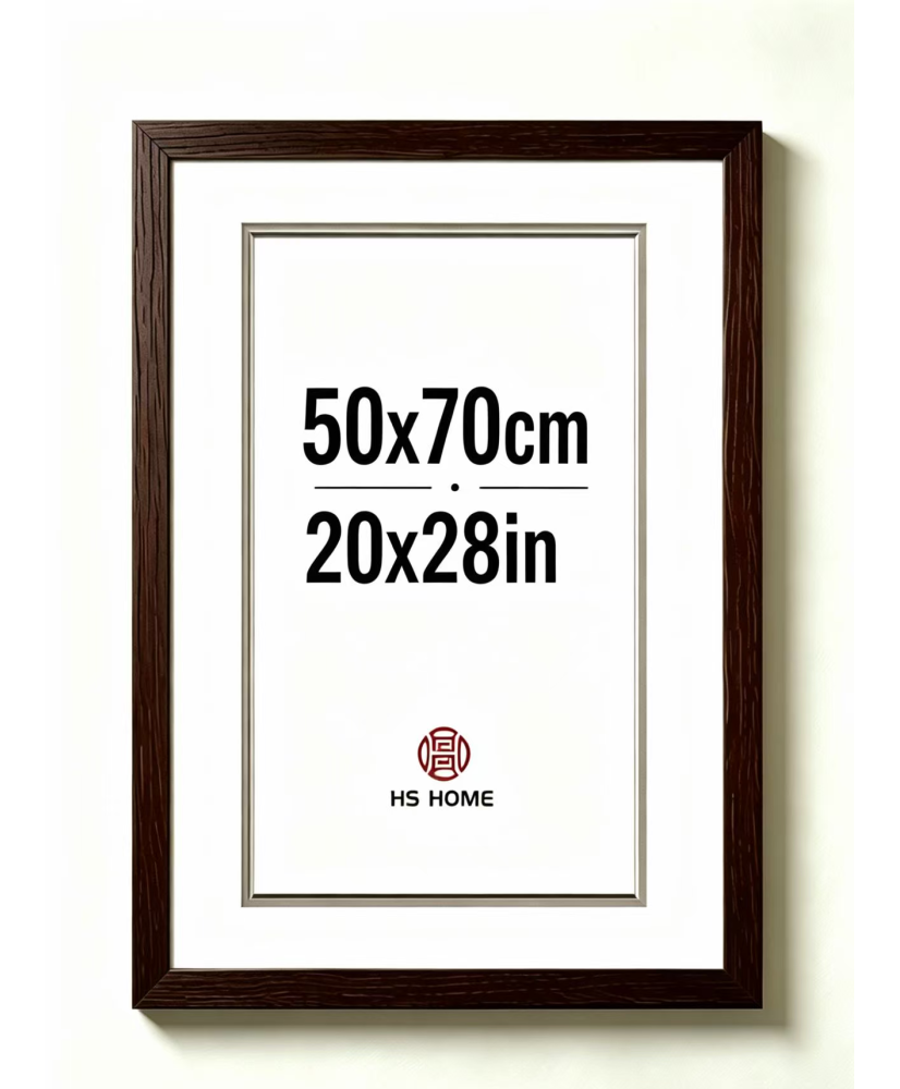 Marco de Fotos 50x70cm (Wengué) MOD-254 Hecho de Madera, Ancho de moldura 2cm