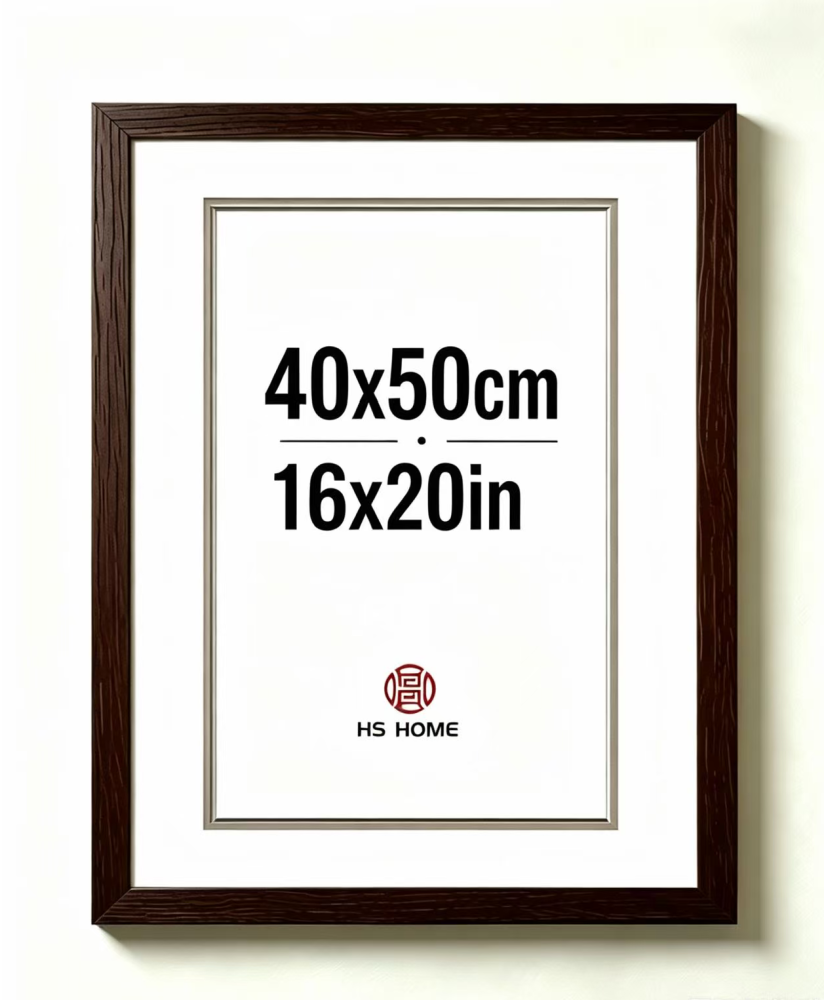 Marco de Foto 40x50cm (Wengué) MOD-254 Hecho de Madera, Ancho de moldura 2cm
