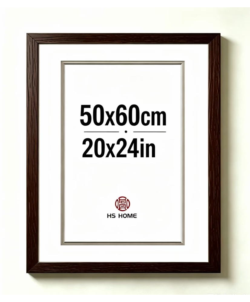 Marco de Foto 50x60cm (Wengué) MOD-254 Hecho de Madera, Ancho de moldura 1.2cm