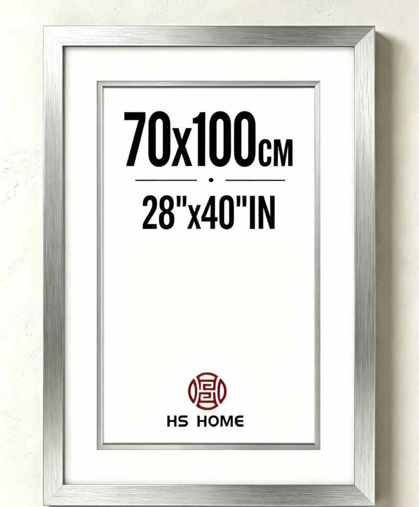Marco de fotos 70x100 cm (Plateado) MOD-272 Marco de madera