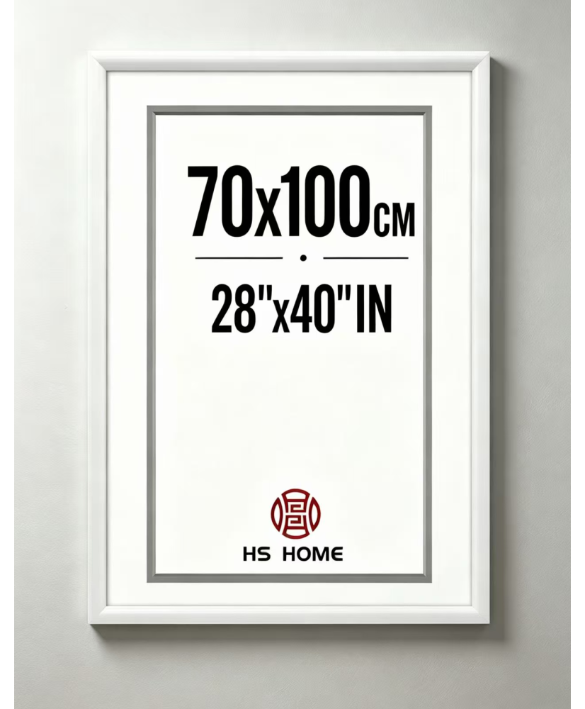 Marco de fotos 70x100cm MOD 316 Blanco Cuadro de pared ideal para fotos y diplomas