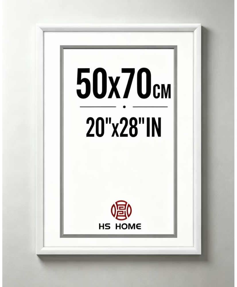 Marco de fotos 50x70cm MOD 316 Blanco Cuadro de pared ideal para fotos y diplomas