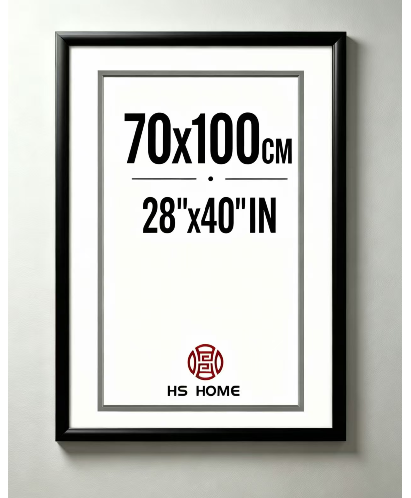 Marco de fotos 70x100cm MOD 312 Negro Cuadro de pared ideal para fotos y diplomas