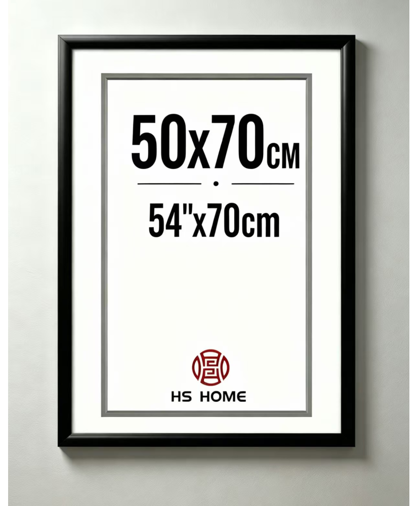 Marco de fotos 50x70cm MOD312 Negro Cuadro de pared ideal para fotos y diplomas