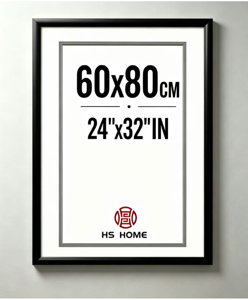 Marco de fotos 60x80cm MOD 312 Negro Cuadro de pared ideal para fotos y diplomas