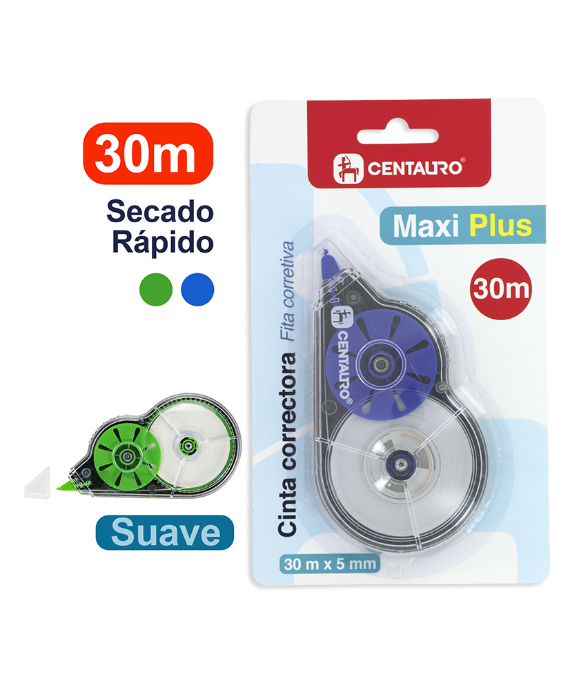 Blíster cinta correctora maxi 30mx5mm CENATURO
