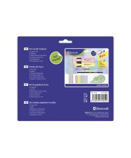 Bismark Pastel Pack Escolar con Lapicero, Boligrafo, 2 Marcadores, Cinta Correctora, Set Banderitas Pet y 3 Rotuladores 0.44mm