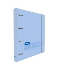 Carpeta Anillas Campus University 4 Anillas + Recambio Azul Pastel