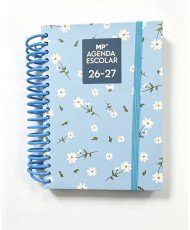 Agenda escolar MP 12 x 17 cm  día por página tapa dura Carton