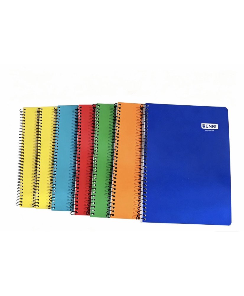 pack10 Cuaderno Enri - Espiral - Cartón A5- Cuarto - 4x4 - 80 hojas - 60 g