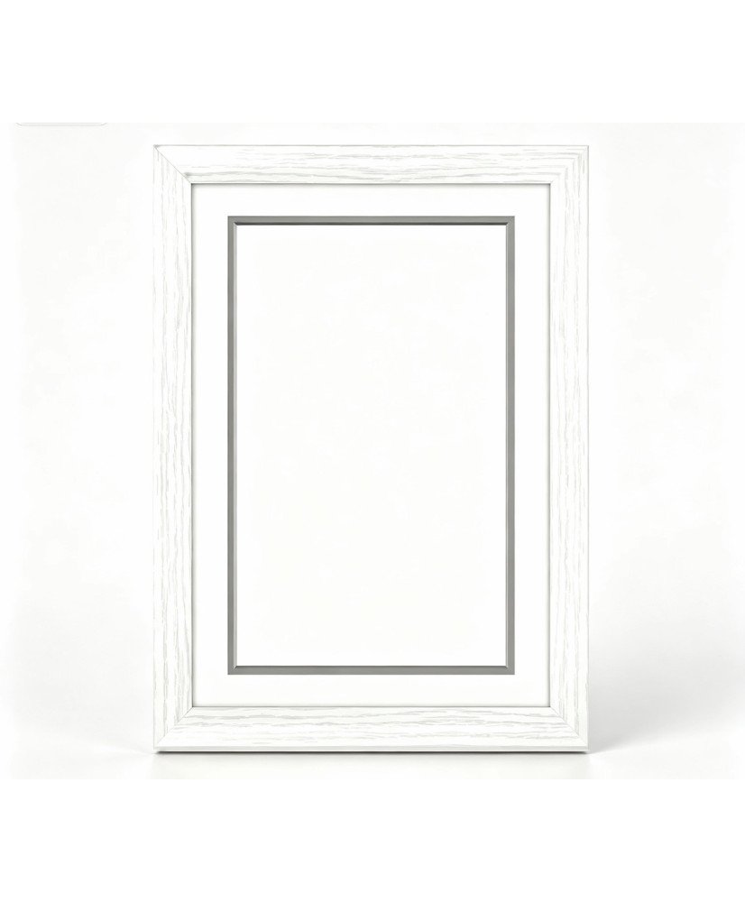 Marco de Fotos Grandes 30x40cm/50x 70cm (Blanco)  Hecho de Madera MDF, Perfil Frontal de 3cm