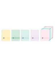 Cuaderno Espiral Europeanbook 5 5X5 mm A4+ 120 Hj T/pp Oxford Live & Go Colores Pastel Surtidos