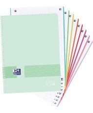 Cuaderno Espiral Europeanbook 5 5X5 mm A4+ 120 Hj T/pp Oxford Live & Go Colores Pastel Surtidos