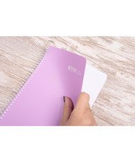 Enri Plus, Cuadernos A5 (Cuarto), Pack de 5 Libretas de Tapa Plástico 4X4MM