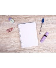 Enri Plus, Cuadernos A5 (Cuarto), Pack de 5 Libretas de Tapa Plástico 4X4MM