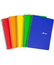 Cuadernos A5, 1 Raya, Tapa Blanda, 80 Hojas, Pack 5 Libretas, Colores Surtidos
