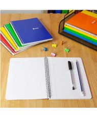 Cuadernos A5, 1 Raya, Tapa Blanda, 80 Hojas, Pack 5 Libretas, Colores Surtidos