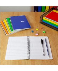 Cuadernos A5, Doble Pauta 3mm, Tapa Blanda, 80 Hojas, Pack 5 Libretas, Colores Surtidos
