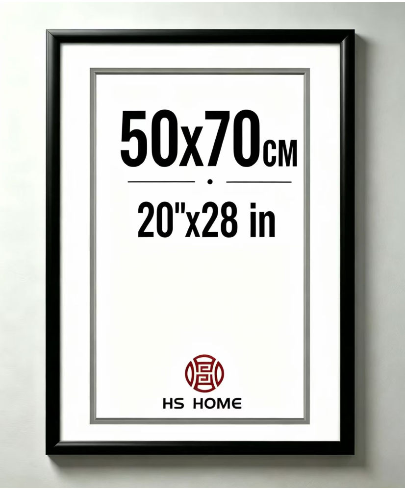 Marco de fotos 50x70cm MOD312 Negro Cuadro de pared ideal para fotos y diplomas