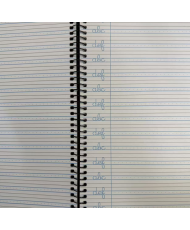 Pack de 6 Cuaderno Espiral Campus Guía de Escritura A4 Tapa Plástico 80 Hojas 90G Línea 4 mm