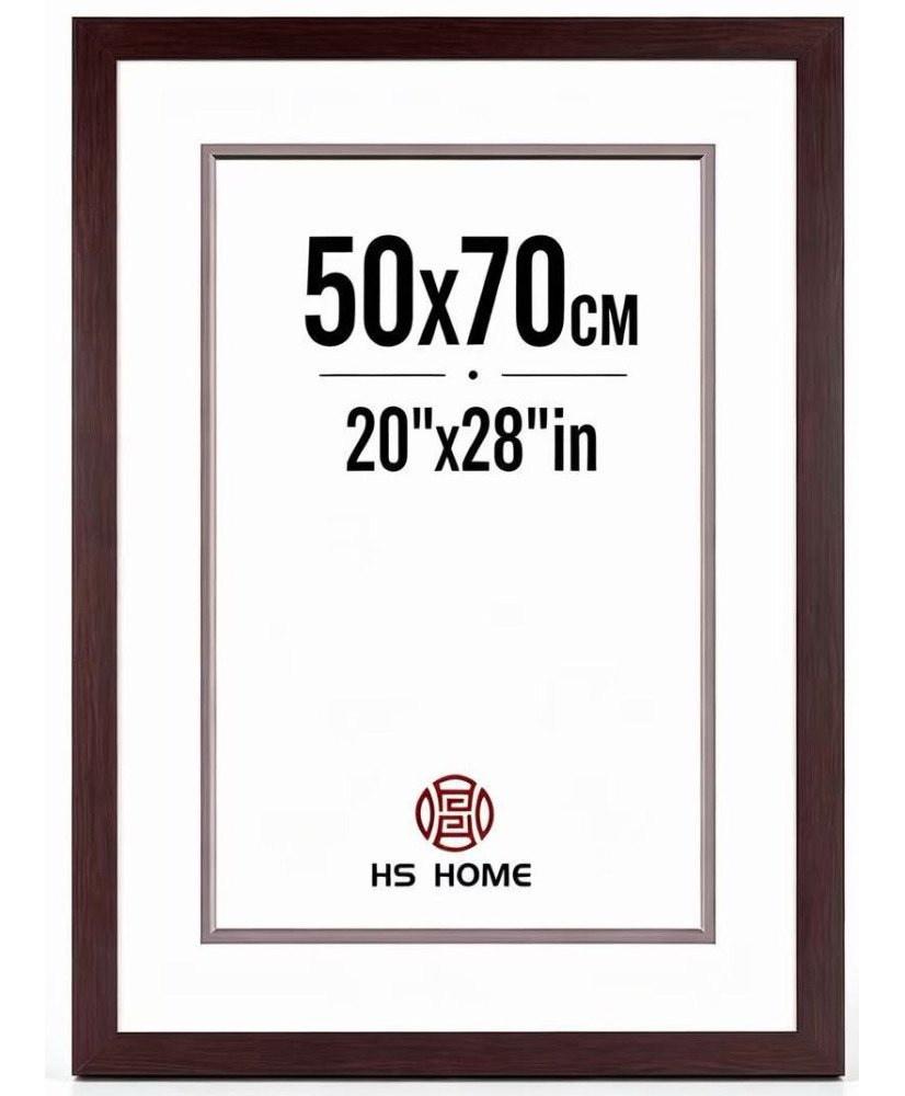 Marco de Fotos 50x70cm (Wengué) MOD-254 Hecho de Madera, Ancho de moldura 2cm