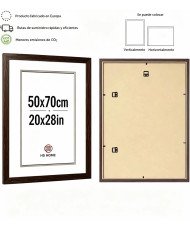 Marco de Fotos 50x70cm (Wengué) MOD-254 Hecho de Madera, Ancho de moldura 2cm