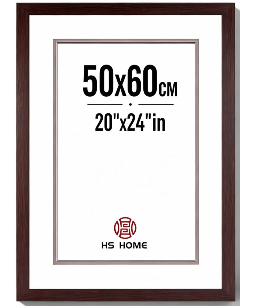 Marco de Foto 50x60cm (Wengué) MOD-254 Hecho de Madera, Ancho de moldura 1.2cm