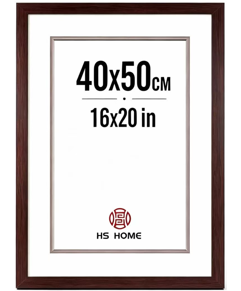 Marco de Foto 40x50cm (Wengué) MOD-254 Hecho de Madera, Ancho de moldura 2cm
