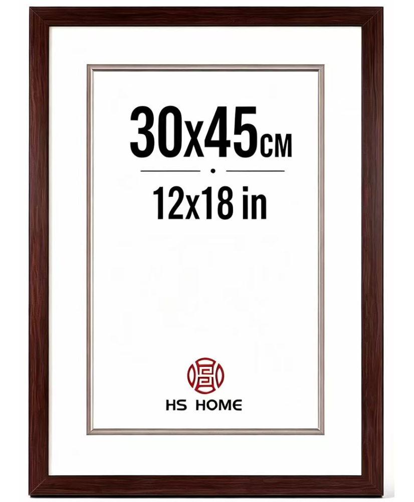 Marco de Foto 30x45cm Marron(Wengué) MOD-254 Hecho de Madera, Ancho de moldura 2cm