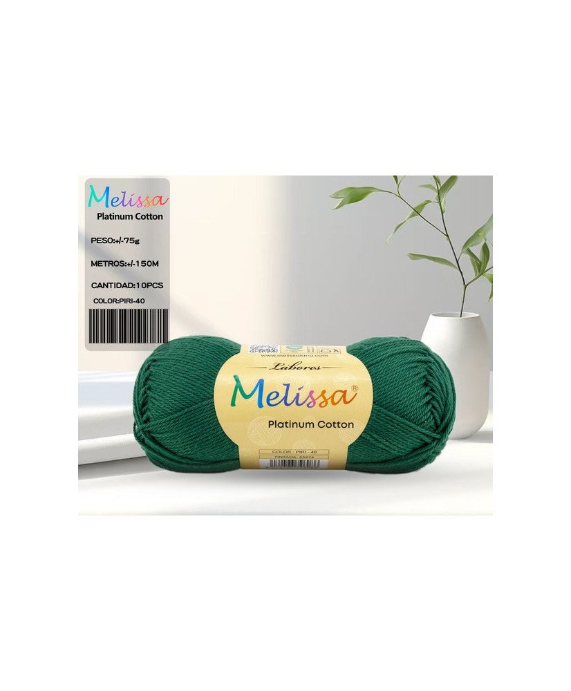 Hilo Ovillo de Algodón Premium 100% Algodón perfecto para DIY y tejer a mano 75 g, aprox. 150 metros