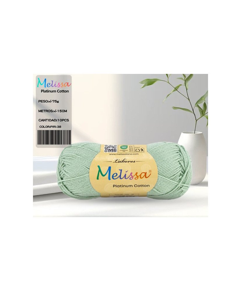 Hilo Ovillo de Algodón Premium 100% Algodón perfecto para DIY y tejer a mano 75 g, aprox. 150 metros