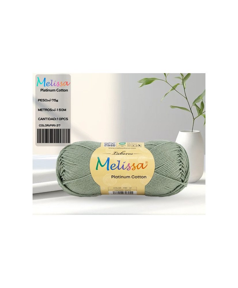 Hilo Ovillo de Algodón Premium 100% Algodón perfecto para DIY y tejer a mano 75 g, aprox. 150 metros