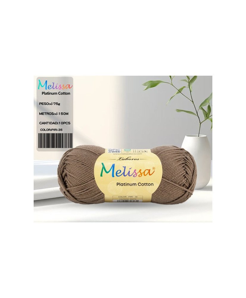 Hilo Ovillo de Algodón Premium 100% Algodón perfecto para DIY y tejer a mano 75 g, aprox. 150 metros