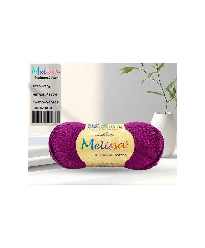 Hilo Ovillo de Algodón Premium 100% Algodón perfecto para DIY y tejer a mano 75 g, aprox. 150 metros