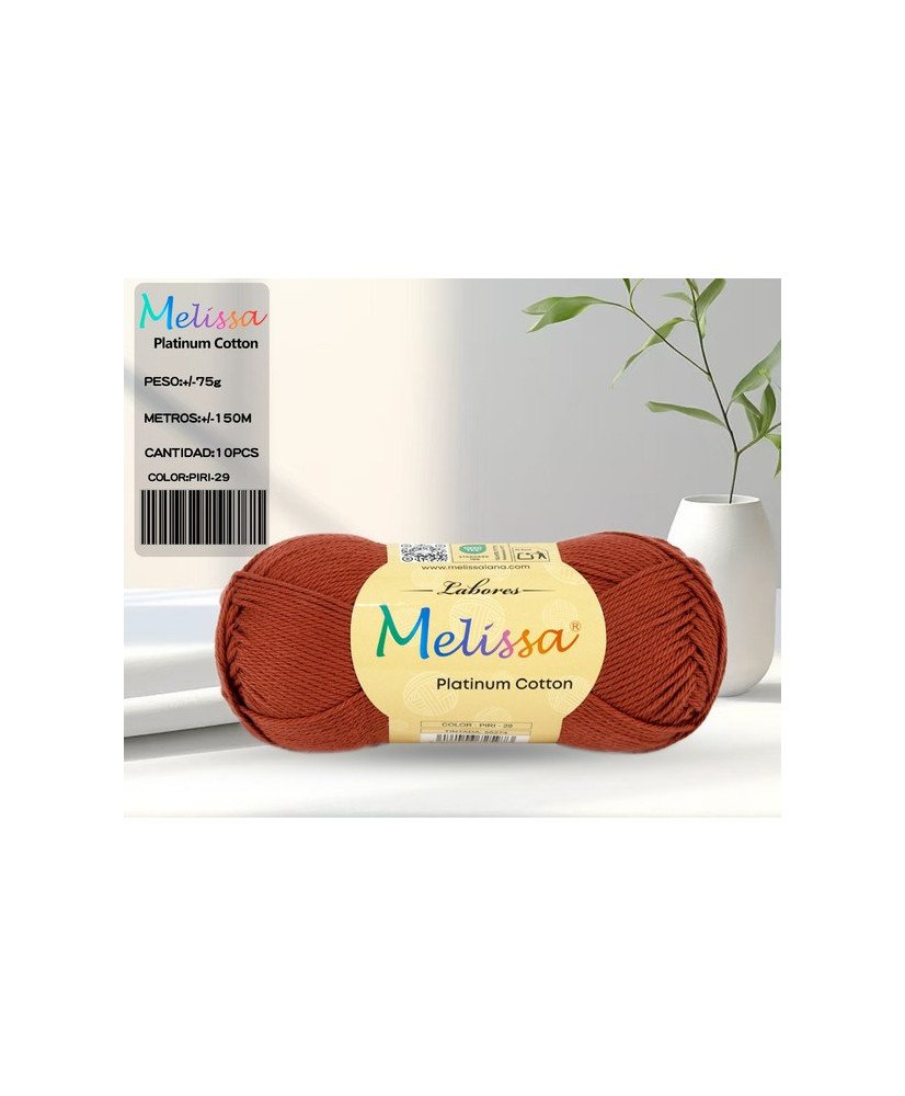 Hilo Ovillo de Algodón Premium 100% Algodón perfecto para DIY y tejer a mano 75 g, aprox. 150 metros