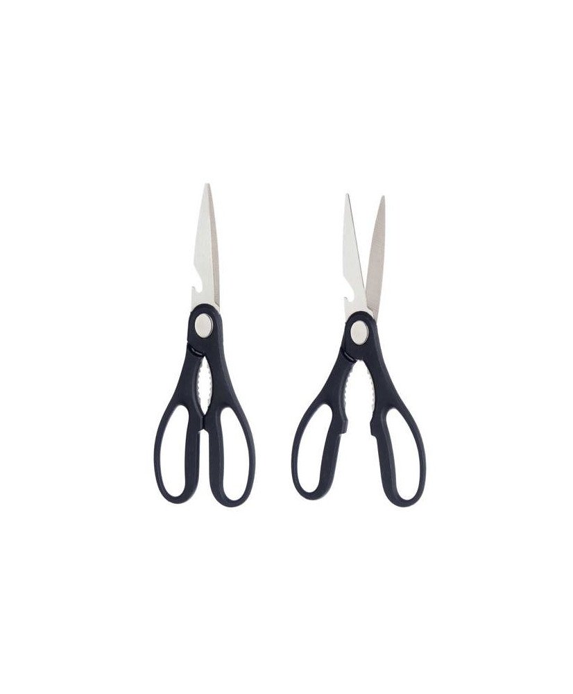 Tijera Cocina + Abridor Negra