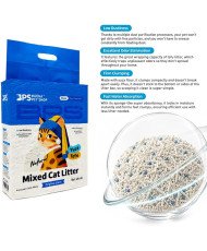Arena Aglomerante Mixta para Gatos, Tofu y Yuca, Control de Olores( Pack 4 uds )