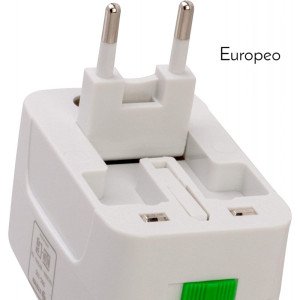 Adaptador de Enchufe para Viaje Universal US/EU/UK/AUS 4 en 1