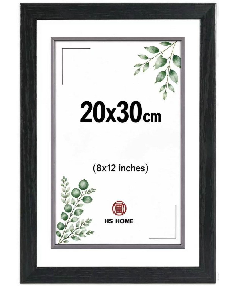 Marco de Foto 20x30cm Gristal(Negro) MOD-254 Hecho de Madera, Ancho de moldura 2cm
