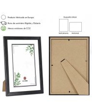 Marco de Foto 20x30cm Gristal(Negro) MOD-254 Hecho de Madera, Ancho de moldura 2cm