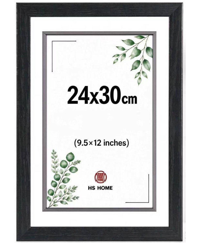 Marco de Foto 24x30cm Gristal(Negro) MOD-254 Hecho de Madera,