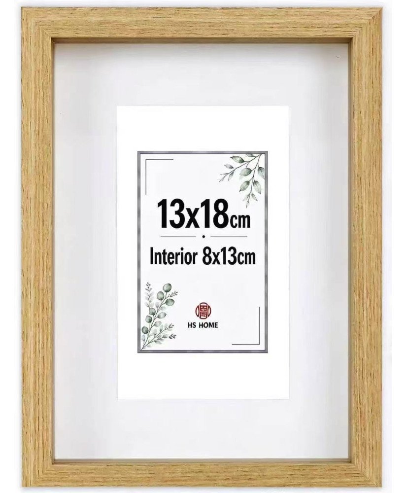 Marco con profundidad 13x18cm (Int 9x13cm) Haya MOD 3503 madera con paspartu
